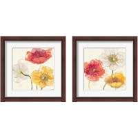Framed Painted Poppies  2 Piece Framed Art Print Set