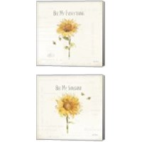Framed 'Bee and Bee 2 Piece Canvas Print Set' border=