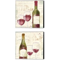 Framed 'Chateau Winery 2 Piece Canvas Print Set' border=