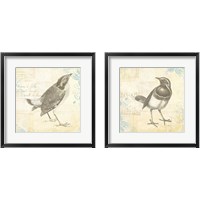 Framed Engraved Birds 2 Piece Framed Art Print Set