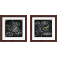 Framed Chalkboard Botanical 2 Piece Framed Art Print Set