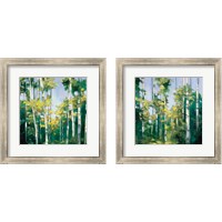 Framed 'Birches 2 Piece Framed Art Print Set' border=