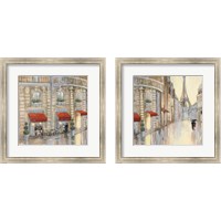 Framed 'Touring Paris Couple 2 Piece Framed Art Print Set' border=