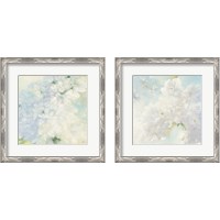 Framed 'Pear Blossoms 2 Piece Framed Art Print Set' border=