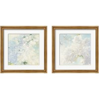 Framed 'Pear Blossoms 2 Piece Framed Art Print Set' border=