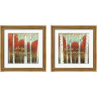 Framed 'Fall Promenade 2 Piece Framed Art Print Set' border=