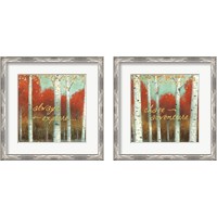 Framed 'Fall Promenade 2 Piece Framed Art Print Set' border=