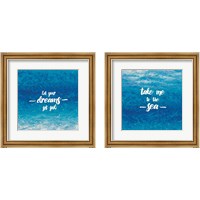 Framed 'Unerwater Quotes 2 Piece Framed Art Print Set' border=