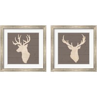 Framed 'Rustic Eleganceon Gray Wood 2 Piece Framed Art Print Set' border=