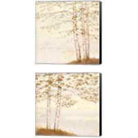 Framed 'Golden Birch Off White 2 Piece Canvas Print Set' border=