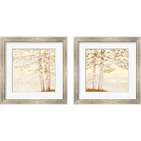 Framed 'Golden Birch Off White 2 Piece Framed Art Print Set' border=