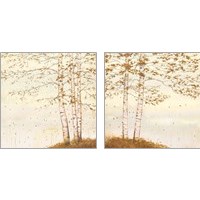 Framed 'Golden Birch Off White 2 Piece Art Print Set' border=