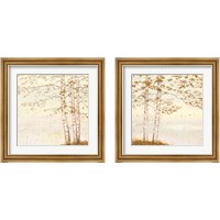 Framed 'Golden Birch Off White 2 Piece Framed Art Print Set' border=