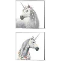 Framed 'Spirit Unicorn 2 Piece Canvas Print Set' border=