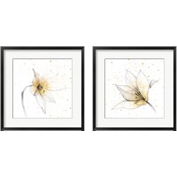 Framed 'Gilded Graphite Floral 2 Piece Framed Art Print Set' border=