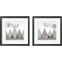 Framed Southwest Geo BW 2 Piece Framed Art Print Set