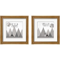 Framed Southwest Geo BW 2 Piece Framed Art Print Set