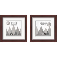 Framed Southwest Geo BW 2 Piece Framed Art Print Set