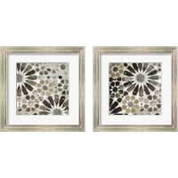 Framed 'Alhambra Tile Neutral 2 Piece Framed Art Print Set' border=