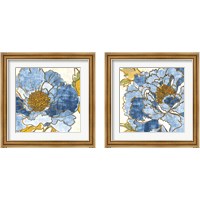 Framed Camilles Peony Indigo 2 Piece Framed Art Print Set