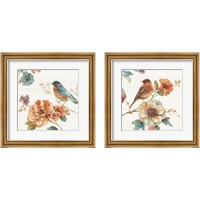 Framed 'Spiced Nature Soft White 2 Piece Framed Art Print Set' border=