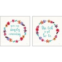 Framed Simply Amazing Blue 2 Piece Art Print Set