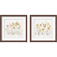 Framed 'Wildflowers Yellow 2 Piece Framed Art Print Set' border=