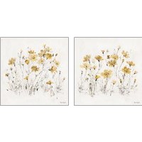 Framed Wildflowers Yellow 2 Piece Art Print Set