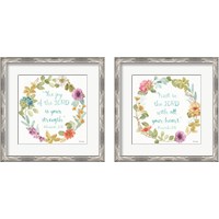 Framed 'Rainbow Seeds Proverb 2 Piece Framed Art Print Set' border=