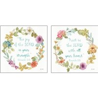 Framed 'Rainbow Seeds Proverb 2 Piece Art Print Set' border=