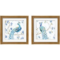 Framed Peacock AllegoryWhite 2 Piece Framed Art Print Set