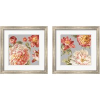Framed Mixed Floral Crop Gray  2 Piece Framed Art Print Set