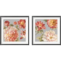 Framed Mixed Floral Crop Gray  2 Piece Framed Art Print Set