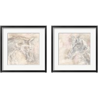 Framed 'Gray Head 2 Piece Framed Art Print Set' border=