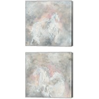 Framed 'Blush Horses 2 Piece Canvas Print Set' border=