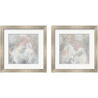 Framed 'Blush Horses 2 Piece Framed Art Print Set' border=