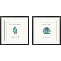 Framed 'Sea Treasures 2 Piece Framed Art Print Set' border=