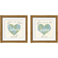 Framed Love Map 2 Piece Framed Art Print Set