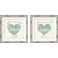 Framed 'Love Map 2 Piece Framed Art Print Set' border=