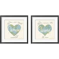 Framed 'Love Map 2 Piece Framed Art Print Set' border=