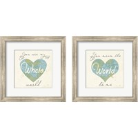 Framed Love Map 2 Piece Framed Art Print Set