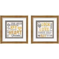 Framed Lock Your Love 2 Piece Framed Art Print Set