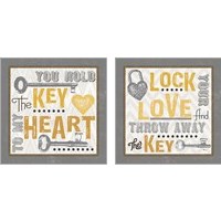 Framed Lock Your Love 2 Piece Art Print Set