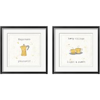 Framed 'Cuisine Cuties 2 Piece Framed Art Print Set' border=