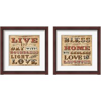 Framed 'Blessed  2 Piece Framed Art Print Set' border=