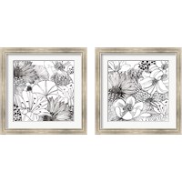 Framed 'Contemporary Garden Black and White 2 Piece Framed Art Print Set' border=