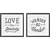 Framed Mod Triangles Wanderlust 2 Piece Framed Art Print Set