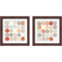 Framed 'Dots II Square 2 Piece Framed Art Print Set' border=
