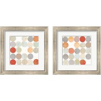 Framed 'Dots II Square 2 Piece Framed Art Print Set' border=