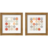 Framed 'Dots II Square 2 Piece Framed Art Print Set' border=